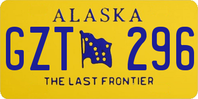 AK license plate GZT296