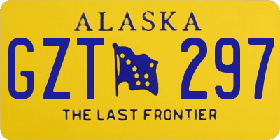 AK license plate GZT297