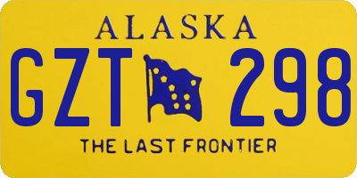 AK license plate GZT298