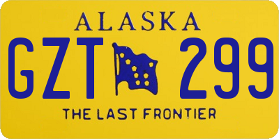 AK license plate GZT299