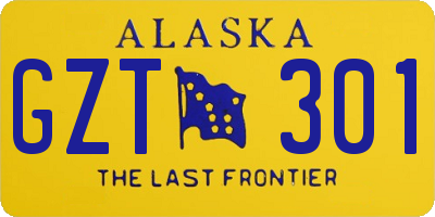 AK license plate GZT301