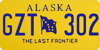 AK license plate GZT302