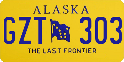 AK license plate GZT303