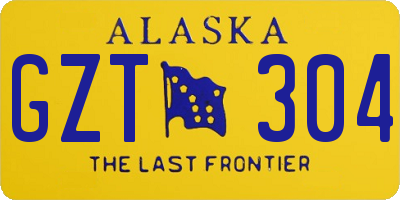 AK license plate GZT304