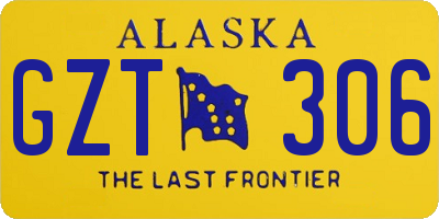 AK license plate GZT306