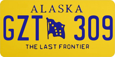 AK license plate GZT309