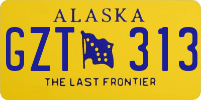 AK license plate GZT313