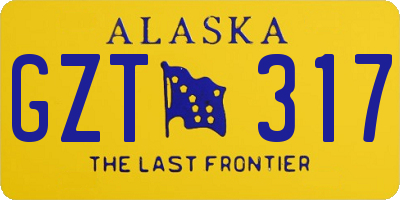 AK license plate GZT317