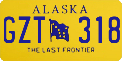 AK license plate GZT318