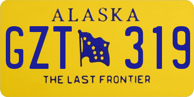 AK license plate GZT319