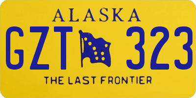 AK license plate GZT323