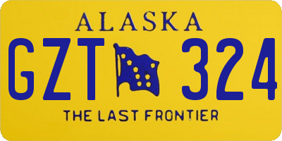 AK license plate GZT324