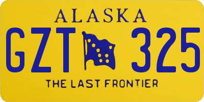 AK license plate GZT325