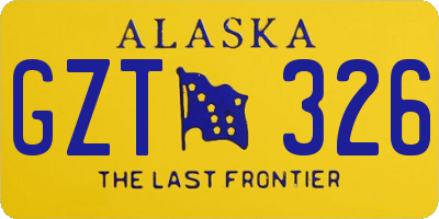 AK license plate GZT326