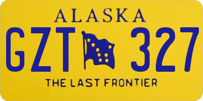 AK license plate GZT327