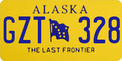 AK license plate GZT328