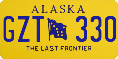 AK license plate GZT330