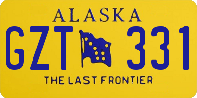 AK license plate GZT331