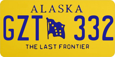 AK license plate GZT332