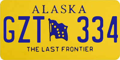 AK license plate GZT334