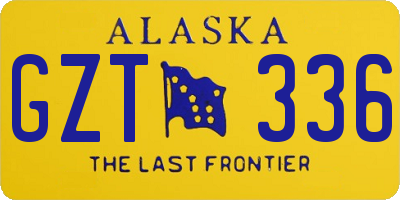 AK license plate GZT336