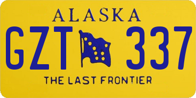 AK license plate GZT337