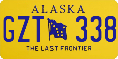 AK license plate GZT338