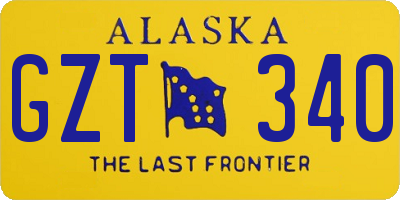 AK license plate GZT340