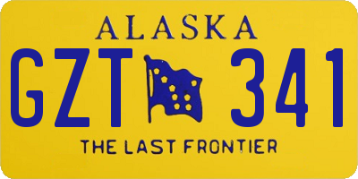 AK license plate GZT341