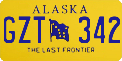 AK license plate GZT342