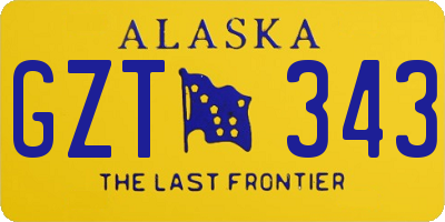 AK license plate GZT343