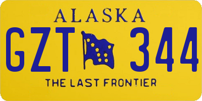 AK license plate GZT344