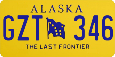 AK license plate GZT346