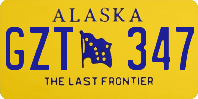 AK license plate GZT347