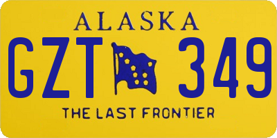 AK license plate GZT349