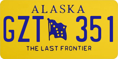 AK license plate GZT351