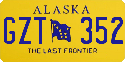 AK license plate GZT352