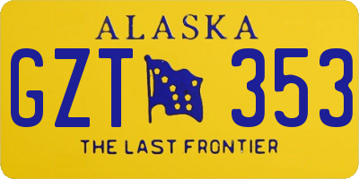 AK license plate GZT353