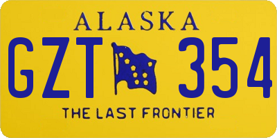 AK license plate GZT354