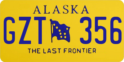 AK license plate GZT356