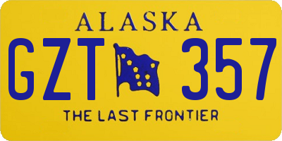 AK license plate GZT357