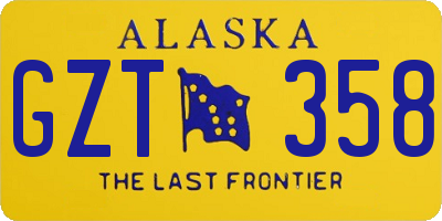 AK license plate GZT358