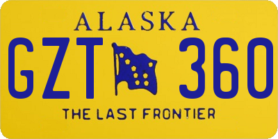 AK license plate GZT360