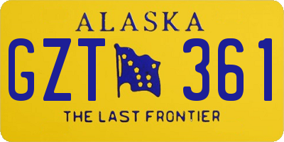 AK license plate GZT361