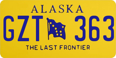 AK license plate GZT363