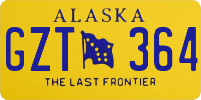 AK license plate GZT364