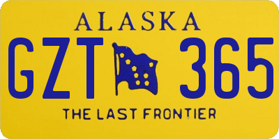 AK license plate GZT365