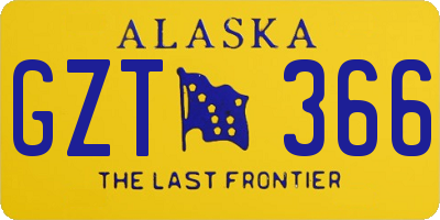 AK license plate GZT366