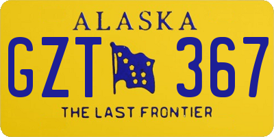 AK license plate GZT367