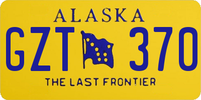 AK license plate GZT370